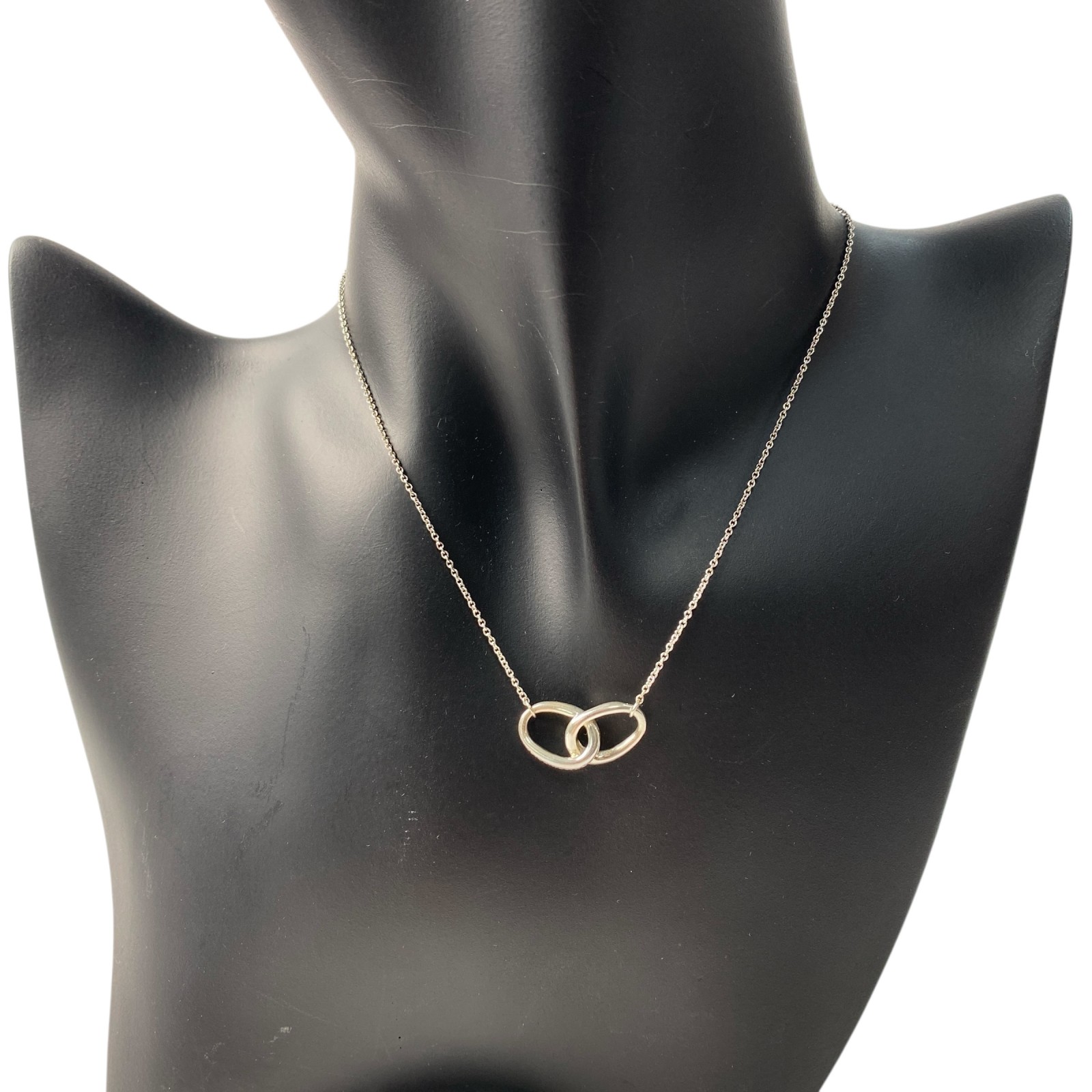 ティファニー　ダブルワイヤー　ネックレス　サファイア5石　k18WG 750 楽天市場】ティファニー Tiffany & Co. ネックレス ダブルワイヤー 5