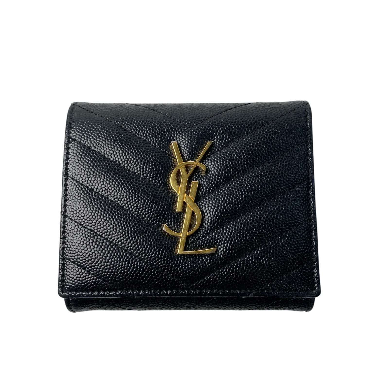 サンローラン SAINT LAURENT レディース カサンドラ 三つ折り財布【中古】