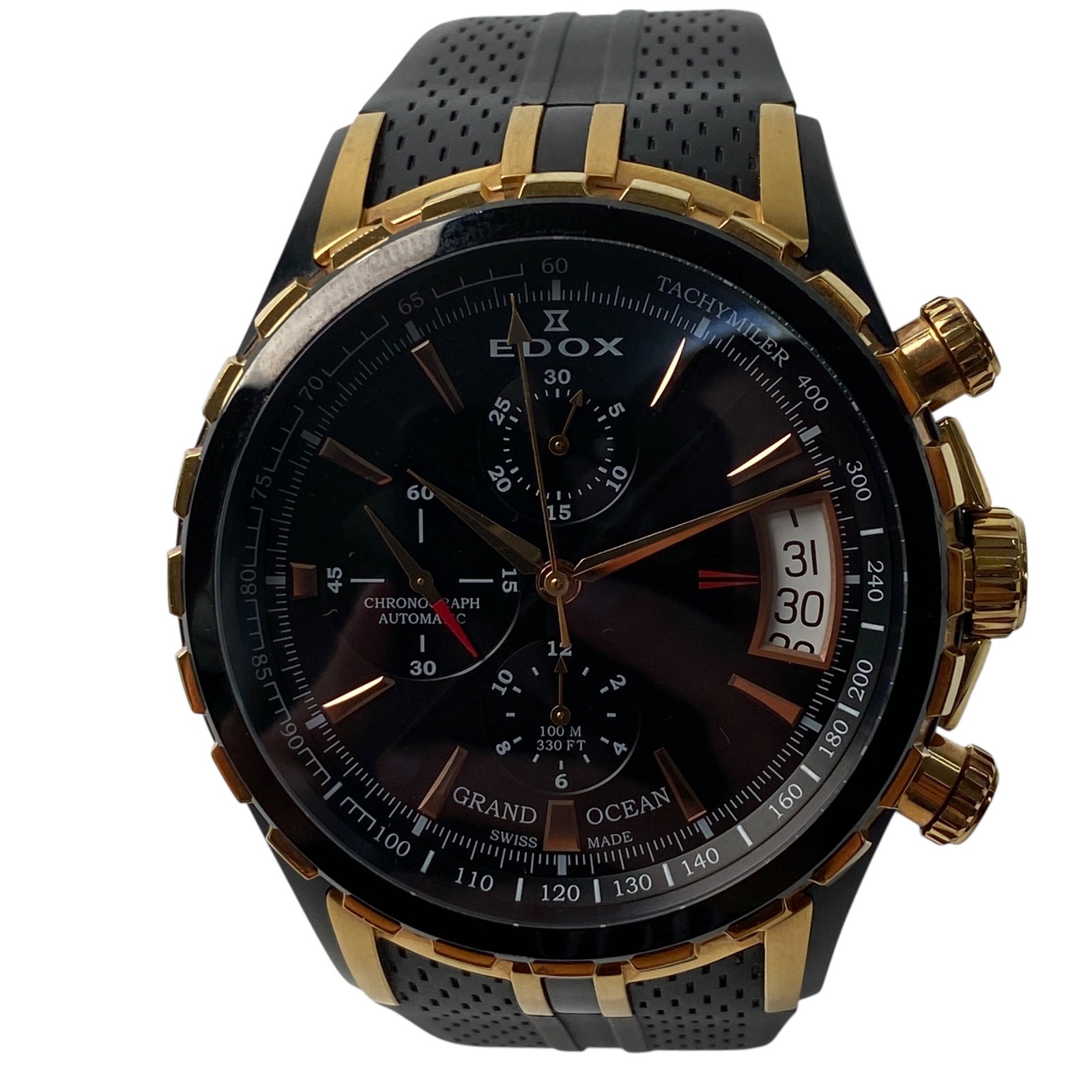 エドックス EDOX メンズ グランドオーシャン クロノ デイデイト AT 自動巻き【中古】