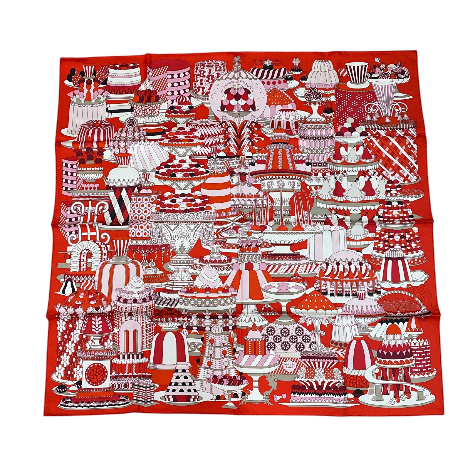 未当て嵌める エルメス HERMES レディース カレ90 ラ・パティスリー・フランセーズ【中古】
