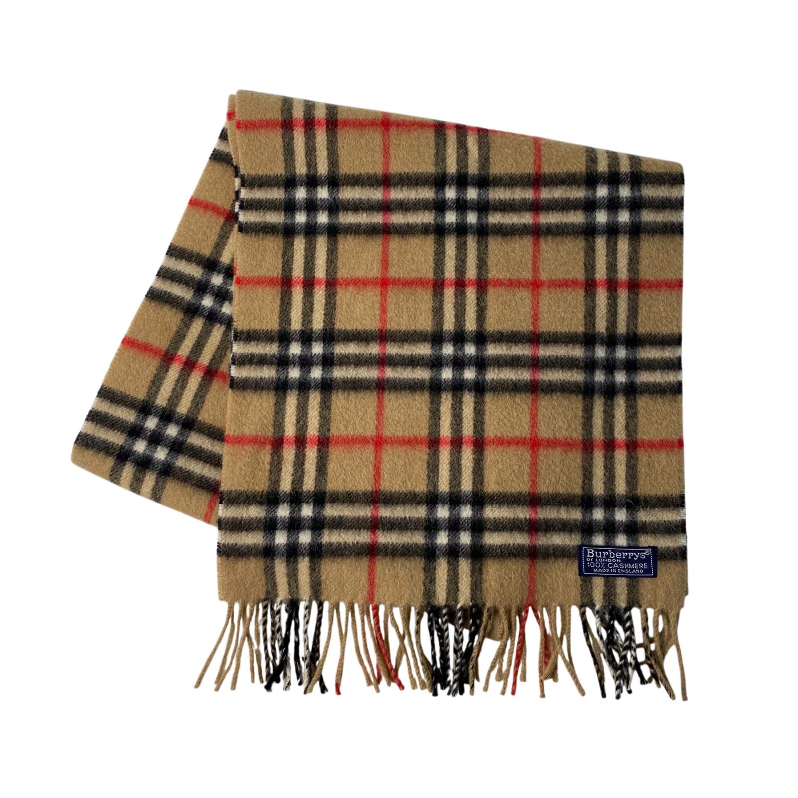 バーバリー Burberry ノバチェック柄 えり巻き カシミール レディース【中古】