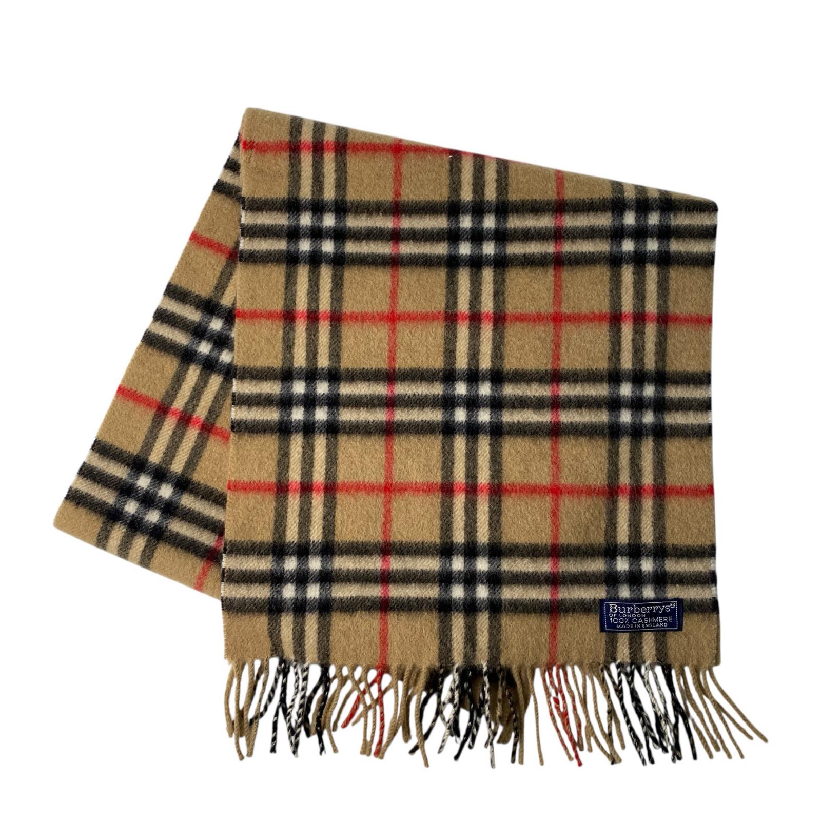 バーバリー Burberry ノバチェック柄 えり巻き カシミール レディース【中古】