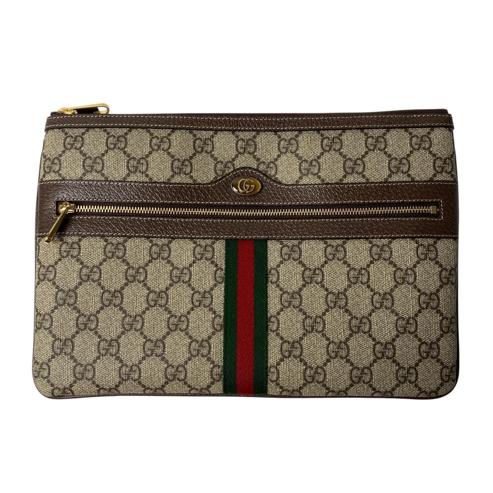未当て嵌める グッチ GUCCI GGスプリーム クラッチペダル御徒面子 517551 メンズ【中古】