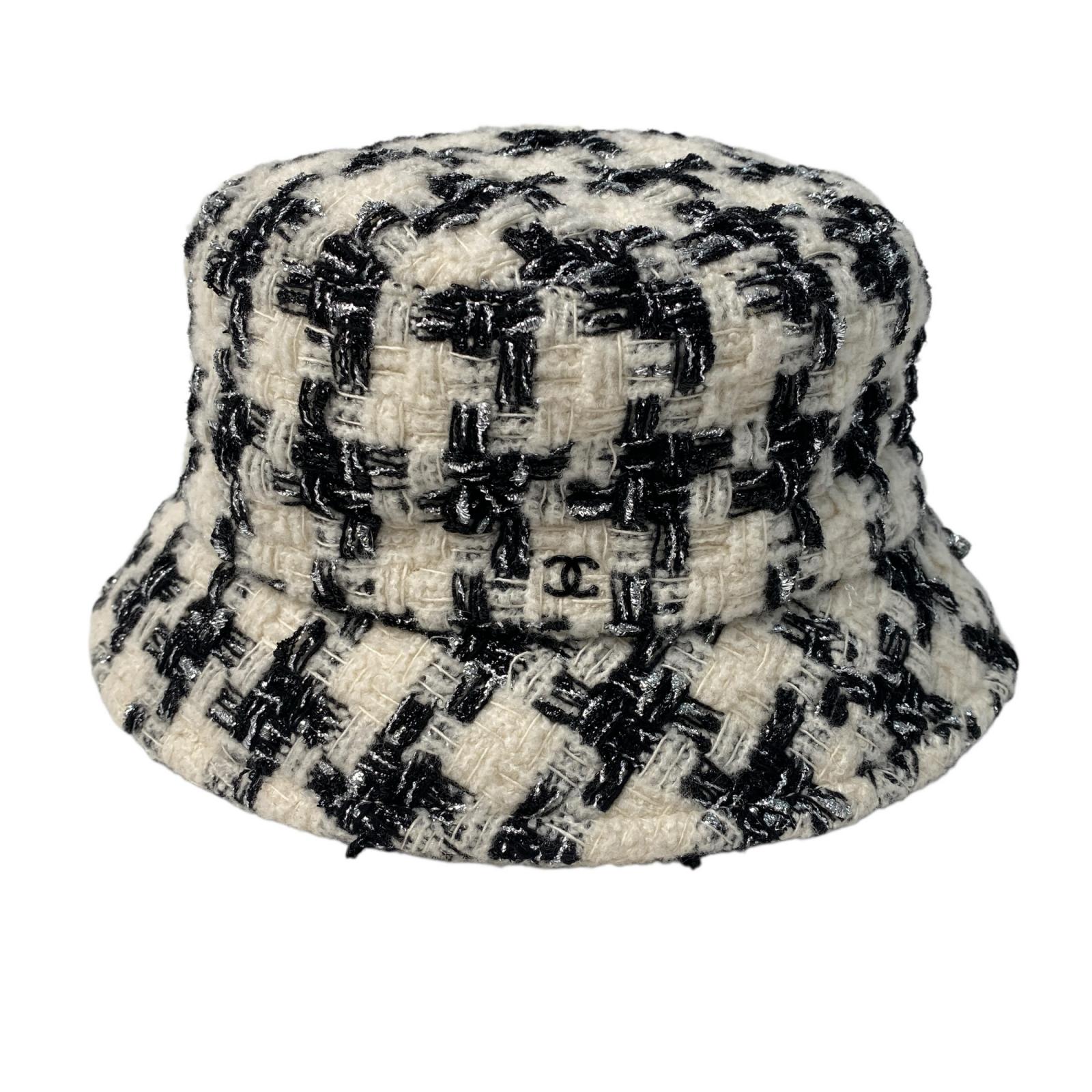 シャネル CHANEL ツイード ココマーク バケットハット #S レディース【中古】｜ブランドSHOPエシカル