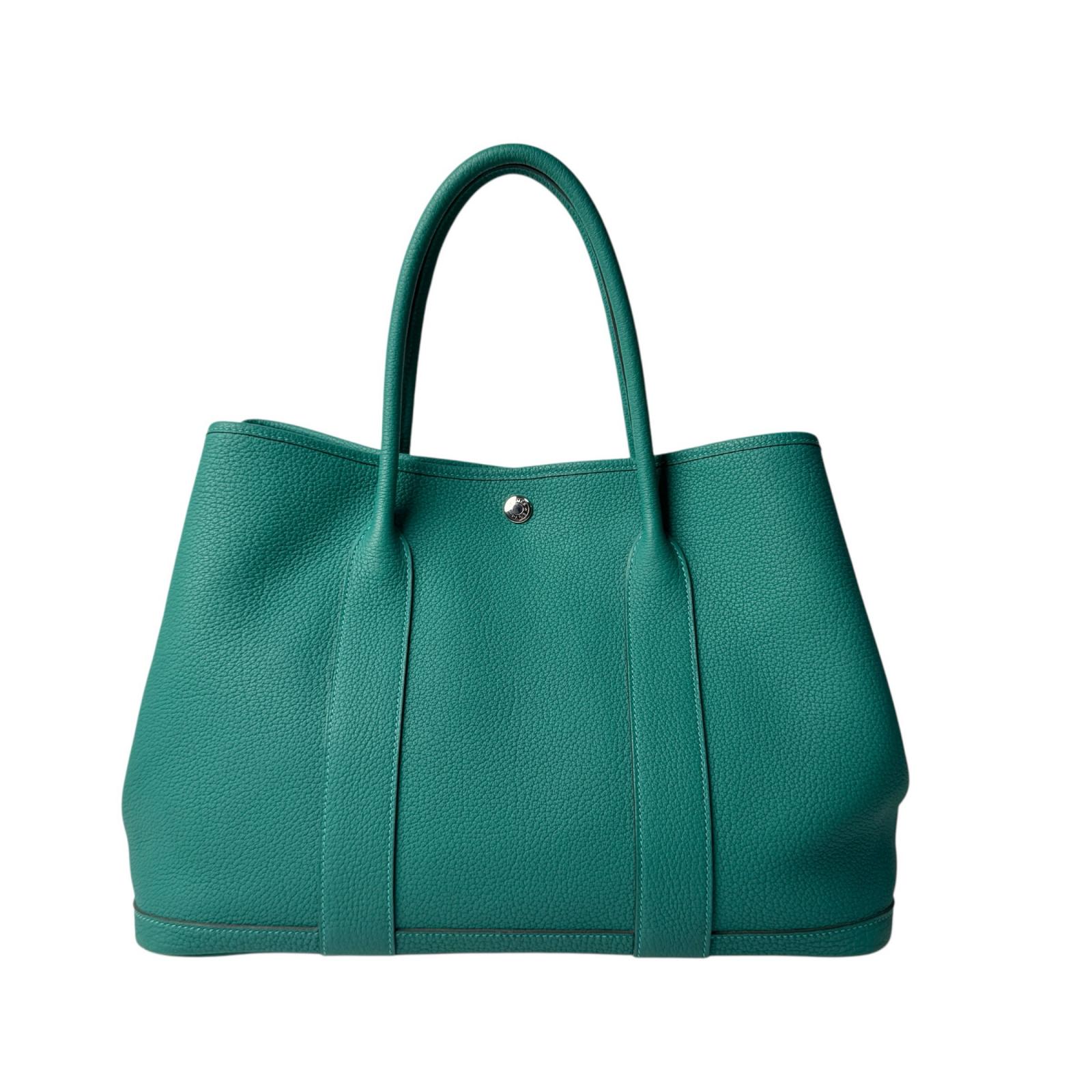美品 エルメス HERMES 園地寄り合い PM 36 マラカイト D目じるし ハンドバック レディース【中古】