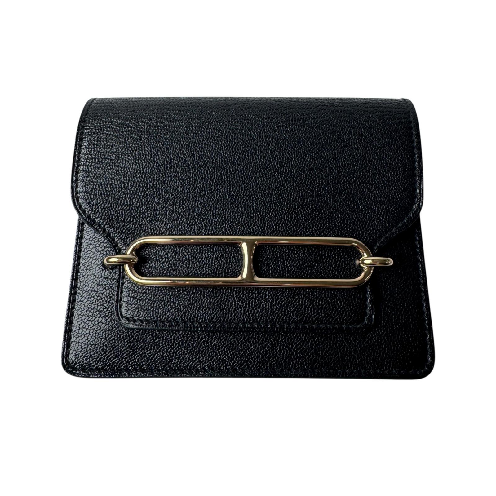 美品 エルメス HERMES ルリ スリムウォレット ブラック コインケース GD金具 U刻印 レディース【中古】|ブランドSHOPエシカル
