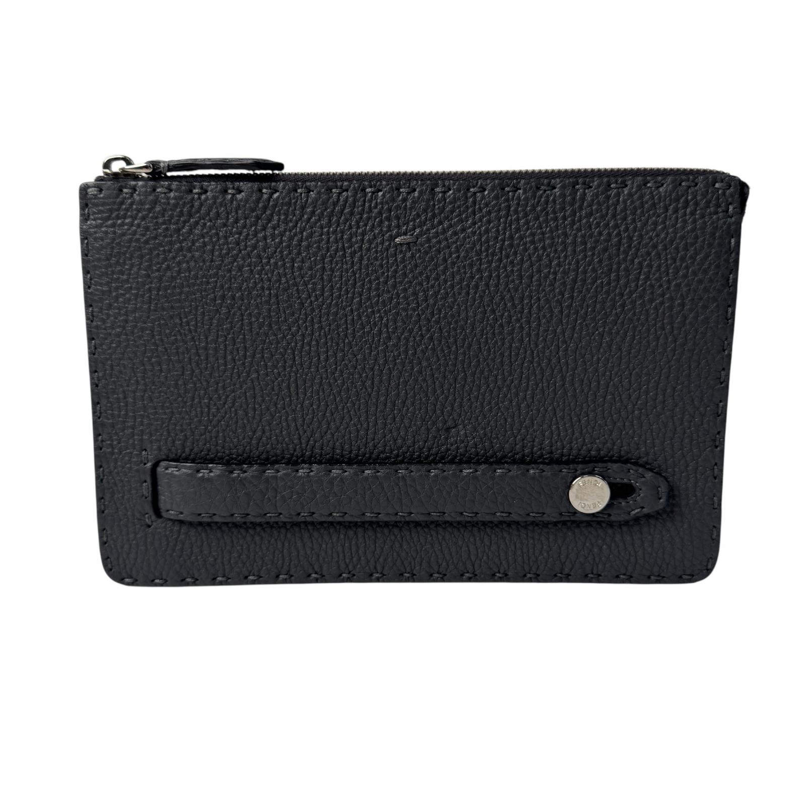 フェンディ FENDI セレリア クラッチペダル御徒面子 7VA350 うす暗い薄墨色 メンズ【中古】