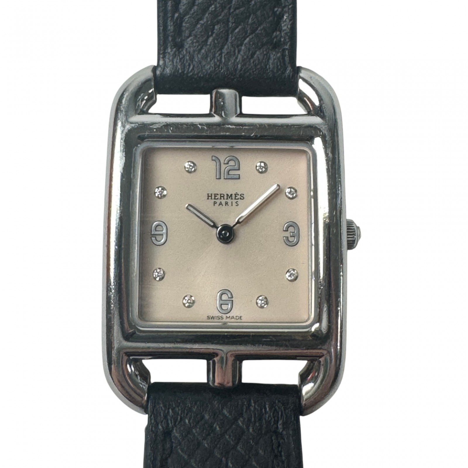 エルメス HERMES ケープコッド ウオッチ CC1.210C ドゥブルトゥール U目じるし 動く品 レディース【中古】