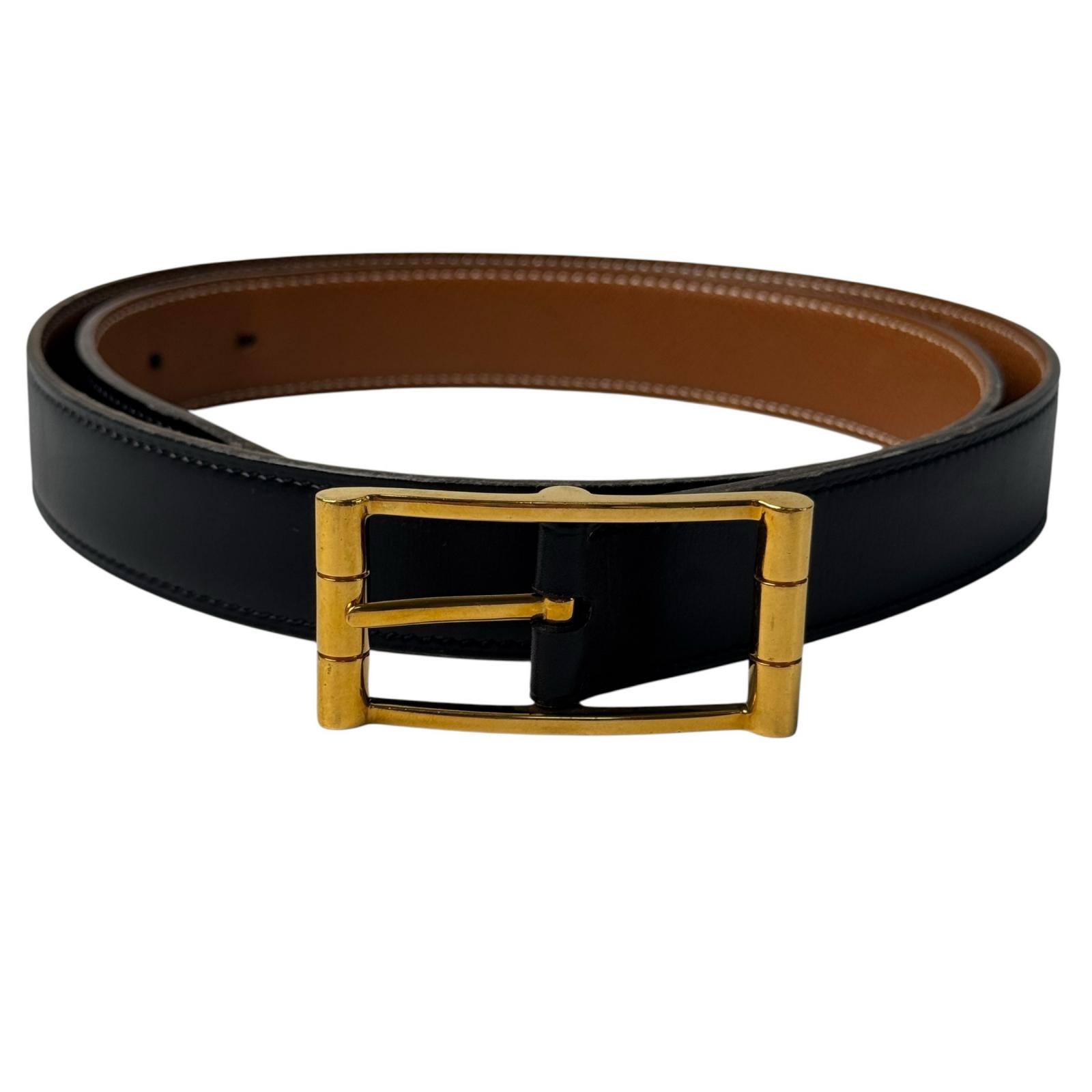 エルメス HERMES アピ なめし革胴締め ゴールド金具 □B目じるし ♯90 メンズ【中古】