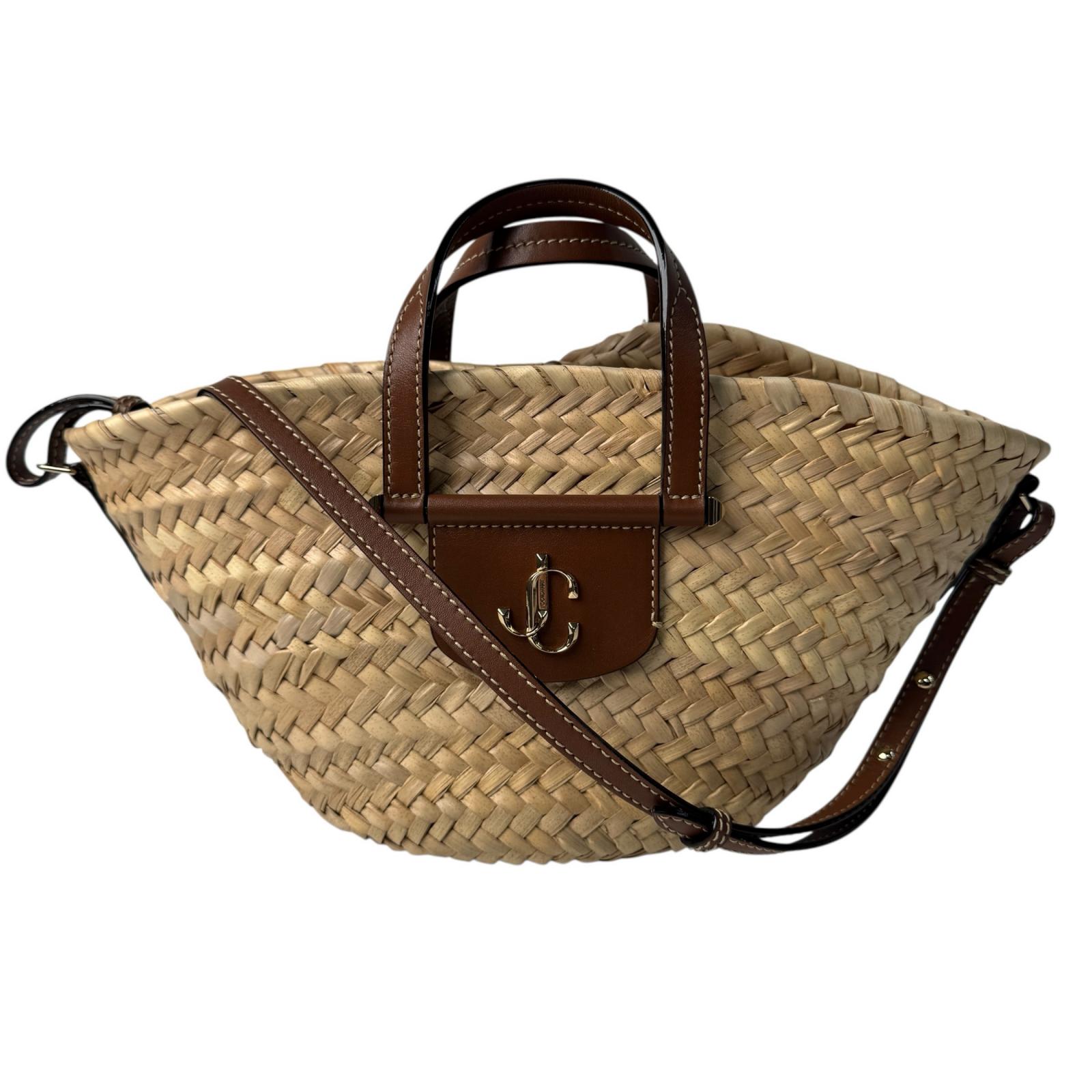 ジミーチュウ Jimmy Choo ラフィア製 Macy カゴバッグ 2way ショルダーバッグ ハンドバッグ 斜めがけ クロスボディ レディース【中古】｜ブランドSHOPエシカル 26,850円