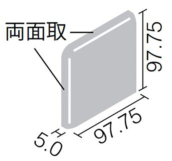 市場 ミスティパレット 100mm角両面取 ブライト釉