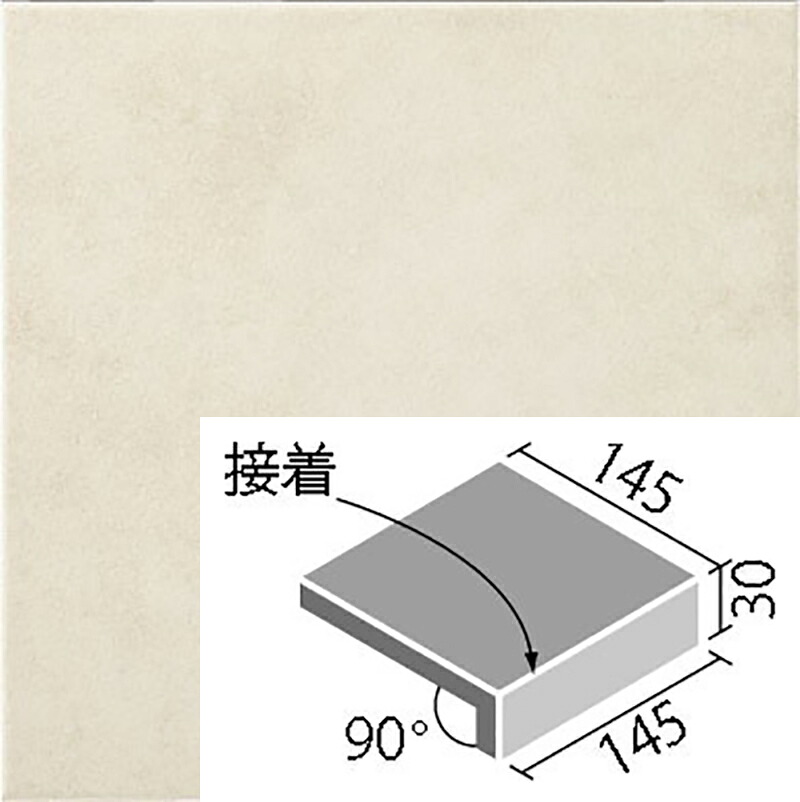 IPF-151S/FSL-11　 フォスキー　 150mm角垂れ付き段鼻（外床タイプ）（接着）　 外装床タイル