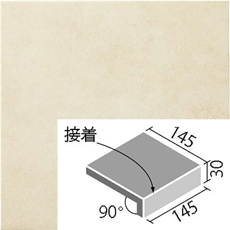 IPF-151S/FSL-12　 フォスキー　 150mm角垂れ付き段鼻（外床タイプ）（接着）　 外装床タイル