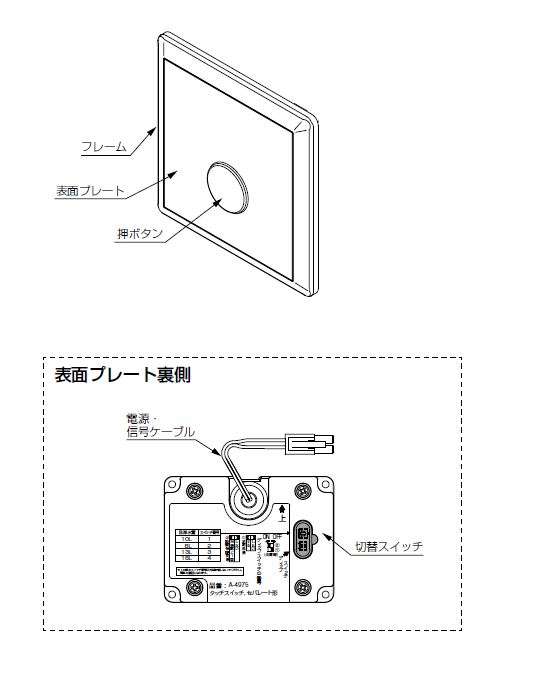 A-10792 差しゆるす-1BP/T 取替用タッチスイッチ