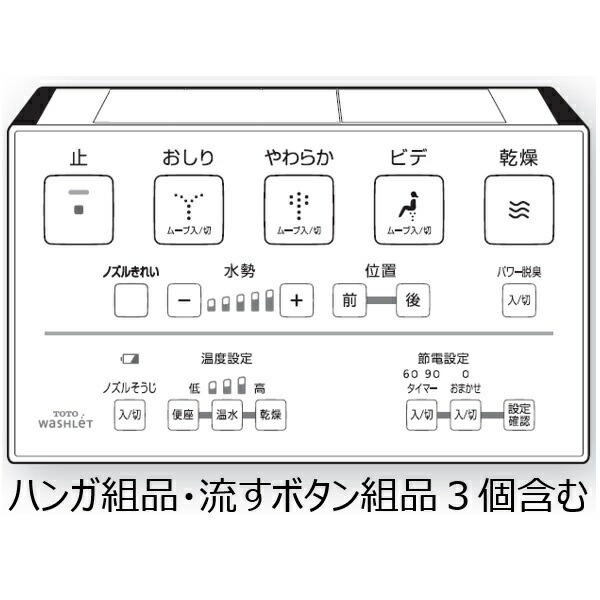 楽天市場】TCM1604-1R TOTO ウォシュレットリモコン 流すボタンあり