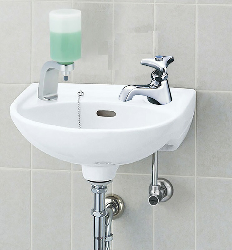 L-15G/BW1+LF-1-U（PSET) 平付大形手洗器(水栓穴2)壁排水セット