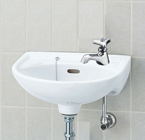 L-15AG/BW1＋LF-1-U+LF-10SAL（SSET) 平付大形手洗器(水栓穴1)床排水（Ｓトラップ）セット