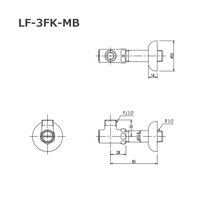 ブランド激安セール会場 LF-3SG 470 K ストレート形止水栓 床給水タイプ サプライ管なし ハンドル式 LIXIL mc-taichi.com