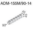 内装壁タイル インテリアモザイク アコルディM 90°曲紙張り ADM-155M 90-14 252