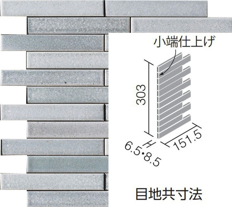 エコカラットプラスノルディックカラー25×151角片面小端入眼（短辺）サイバー空間張り（出隅用）ECP-2515TNA/NRC3[容れもの] タイル-花・ガーデン・DIY