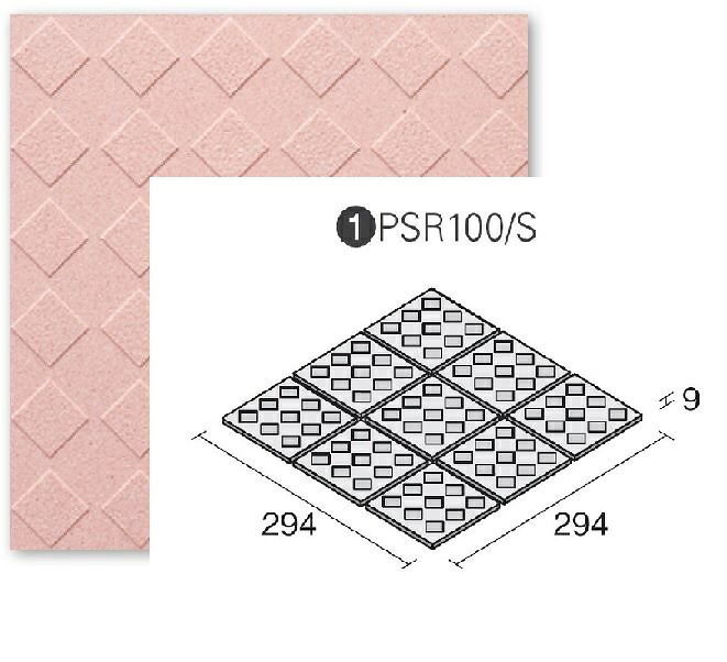 KYタイル パステローザ PSR100/S-2072 100角平セット張り 床タイル