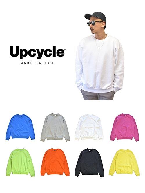 Upcycle Organic Fleece Crew Neck USA アップサイクル オーガニックコットン メンズ スェット トレーナー 長め 大きめトレーナー アメリカ製