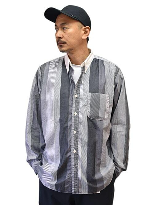 CAL O LINE MULTI STRIPE BD SHIRT キャロライン ストライプ シャツ メンズマルチストライプシャツ クレージーパターン 日本製 MADE IN JAPAN