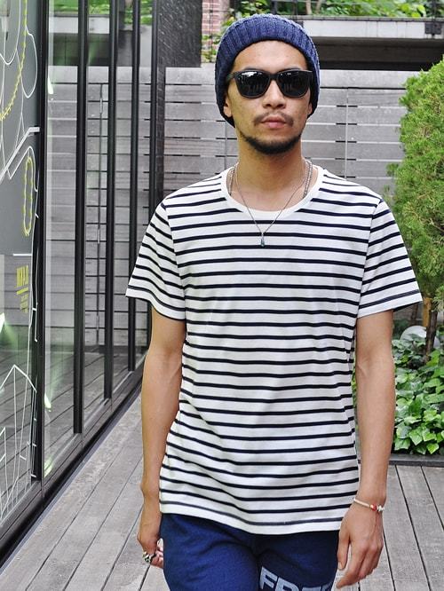 楽天市場 原宿老舗セレクトショップ エトフ オリジナル メンズ ボーダー T カットソー サーフ 半袖 原宿 エトフ Etoffe