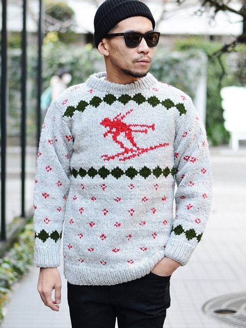 楽天市場】【KANATA】カナタ カウチンセーター ノルディック柄