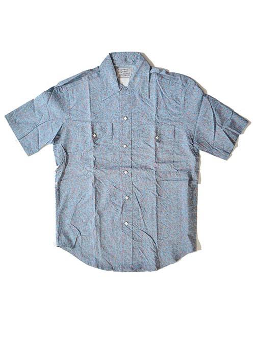 楽天市場 Hbarc Usa エイチバーシー 半そでメンズシャツ 花柄シャツ メンズ花柄シャツ ウエスタンシャツ 半袖 デッドストック 小花柄 青 原宿 エトフ Etoffe