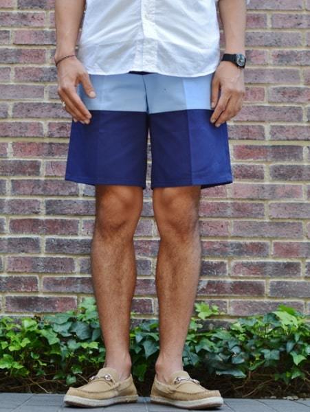 BROOKLIN WE GO HARD SHORT　NAVY フランス　輸入品　切りかえ　2色 ショートパンツ