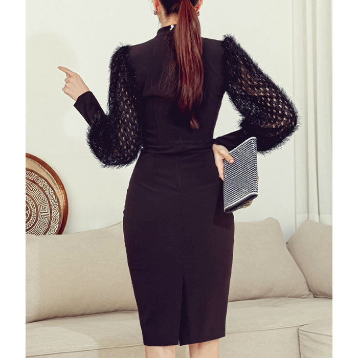 ローブ 長袖 ワンピース 寄合 膝関節身の長 官能的 タイト ワンピ 大人 体格 雅びやか 麗しいめ お洒落 欲 胸部 軽食 キャバ セクシーワンピース タイトワンピース セクシーワンピ タイトワンピ タイトドレス シースルー 成婚 30後任 40代 韓国 ドレス 悪漢 秋節 冬 秋冬