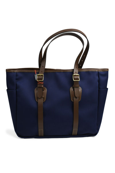 Billingham ネザートン トートバック ネイビー ビリンガム ラバーボンディングコットン キャンバス x ブライドルレザー