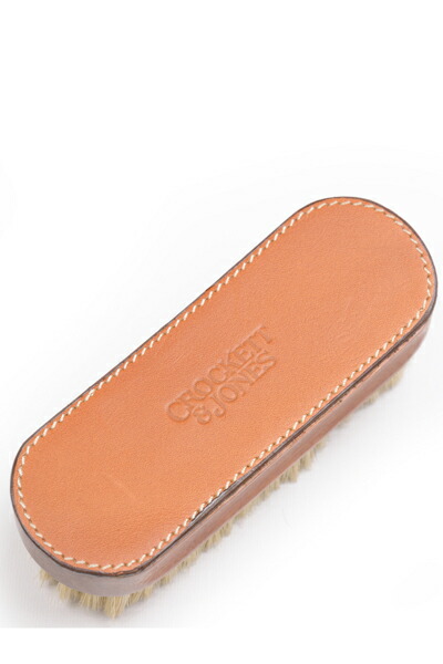 Crockett\u0026Jones クロ毛布＆ジョーンズ 純然たるシューケアブラシス 白いこと 皮膚軟化剤伸ばし・ツヤ出し スムースレザー用 白豚毛 小
