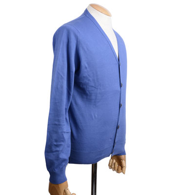 楽天市場 春夏 ジョンスメドレー メンズ John Smedley 30ゲージ Vネックカーディガン 長袖綿ニット ブルーアイリス シーアイランドコットン 英国王室ご用達 Eton House イートンハウス