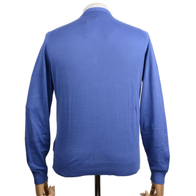 楽天市場 春夏 ジョンスメドレー メンズ John Smedley 30ゲージ Vネックカーディガン 長袖綿ニット ブルーアイリス シーアイランドコットン 英国王室ご用達 Eton House イートンハウス