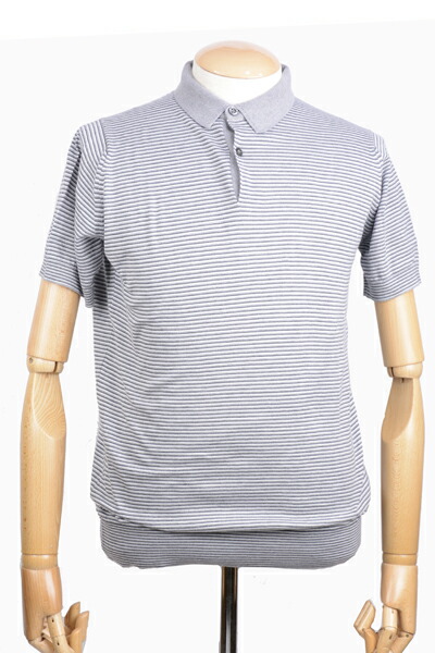 ジョンスメドレー 半袖 ポロシャツ ニット ホワイト S ポロニット JOHN SMEDLEY ジョンスメドレー ポロシャツ RHODES ITALIAN FIT