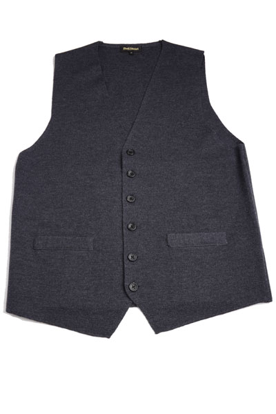 楽天市場 秋冬 ポールスチュアート メンズ Paul Stuart フロント６釦前明きニットベスト チョッキ チャコール キャッシュウール ミラノリブ Eton House イートンハウス