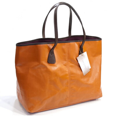 Eton Tote Bag Orange Made By タスティング Tusting Bison Bison Tote Bag Buffalo シューレザー Orange Tusting Bythorn Shoe Leather