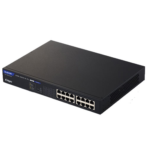 エレコム EHB-UG2C16-PL [法人用ノンインテリジェントスイッチ/Giga/PoE/16ポート]｜イートレンド店