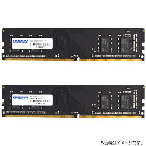 アドテック ADS2666D-H8GW [8GB&times;2枚組 DDR4-2666 (PC4-21300) Unbuffered DIMM 288pin]｜イートレンド店