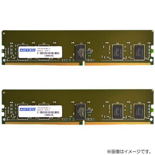 アドテック ADS3200D-R8GSBW [8GB&times;2枚組 DDR4-3200 (PC4-25600) ECC Registered DIMM 1Rx8 288pin]｜イートレンド店