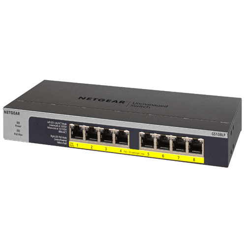 NETGEAR GS108LP-100AJS [GS108LP ギガ8界面 PoE+相応う アンマネージスイッチ]