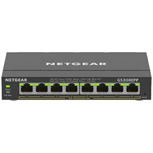 ルーター・ネットワーク機器 NETGEAR GS108PP-100AJS 楽天市場】NETGEAR GS108PP-100AJS GS108PP ギガ8ポート PoE+(