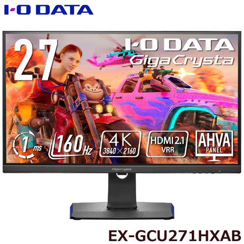 ゲーミングモニター アイ・オー・データ EX-GCU271HXAB [160サイクル\u00264K相応う27型ゲーミングモニター GigaCrysta]
