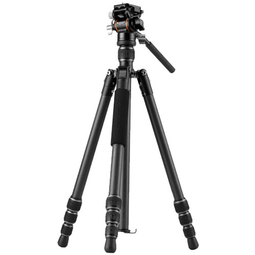 VANGUARD VESTA GO 234CV10 [カーボントラベルビデオ三脚 4段 VEO PV-10 ビデオ雲台付属 三脚ケース付]