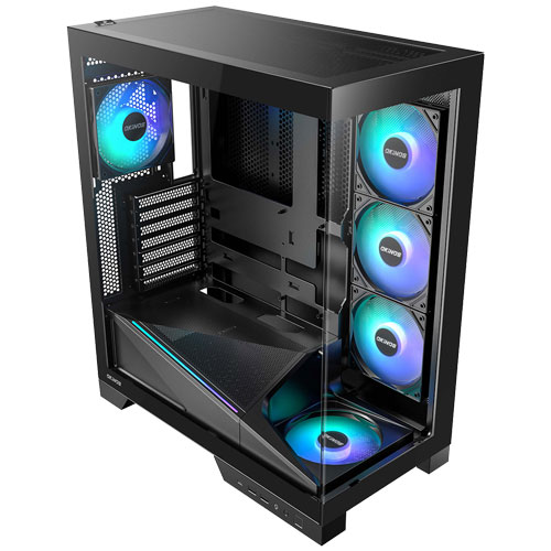 Okinos ATXミドルタワーケース Aqua 9 ARGB ピラーレス 5×120mm ARGBファン付属