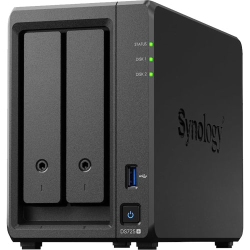 Synology DS725+ [DiskStation 2ベイ NAS 2中核グループ Ryzen R1600 4GB記憶装置 2.5GbE＋GbE SATA相応う]