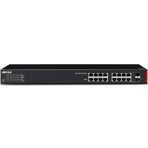 スイッチングハブ バッファロー BS-GS2016P/HP [法人向け Giga対応 L2スマート/PoEスイッチ 16ポート]