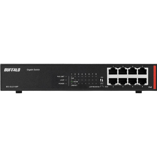スイッチングこしき 緩衝装置置き目 BS-GU2108P [法人向け Giga相応う L2 アンマネージスイッチ 8界面]